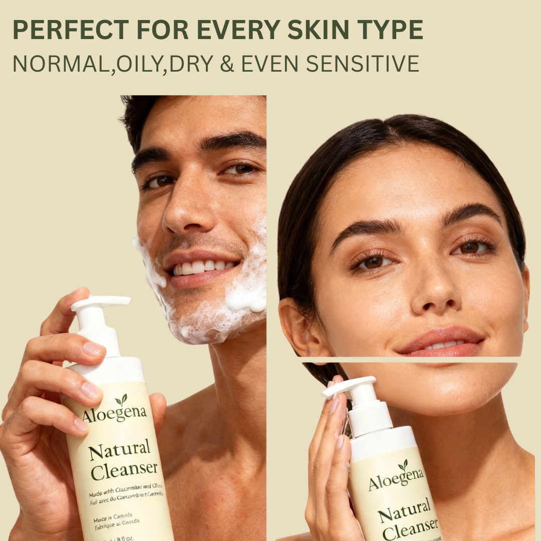 Aloegena Daily Natural Cleanser – Sulfate-Free, Paraben-Free • Gentle, Non-Drying Deep Clean