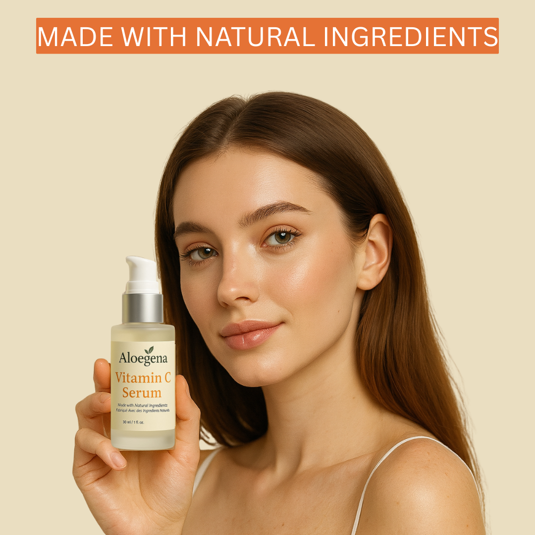 Aloegena Vitamin C Brightening Serum – Natural Formula • No Sulfates, No Parabens • Daily Glow & Even Tone