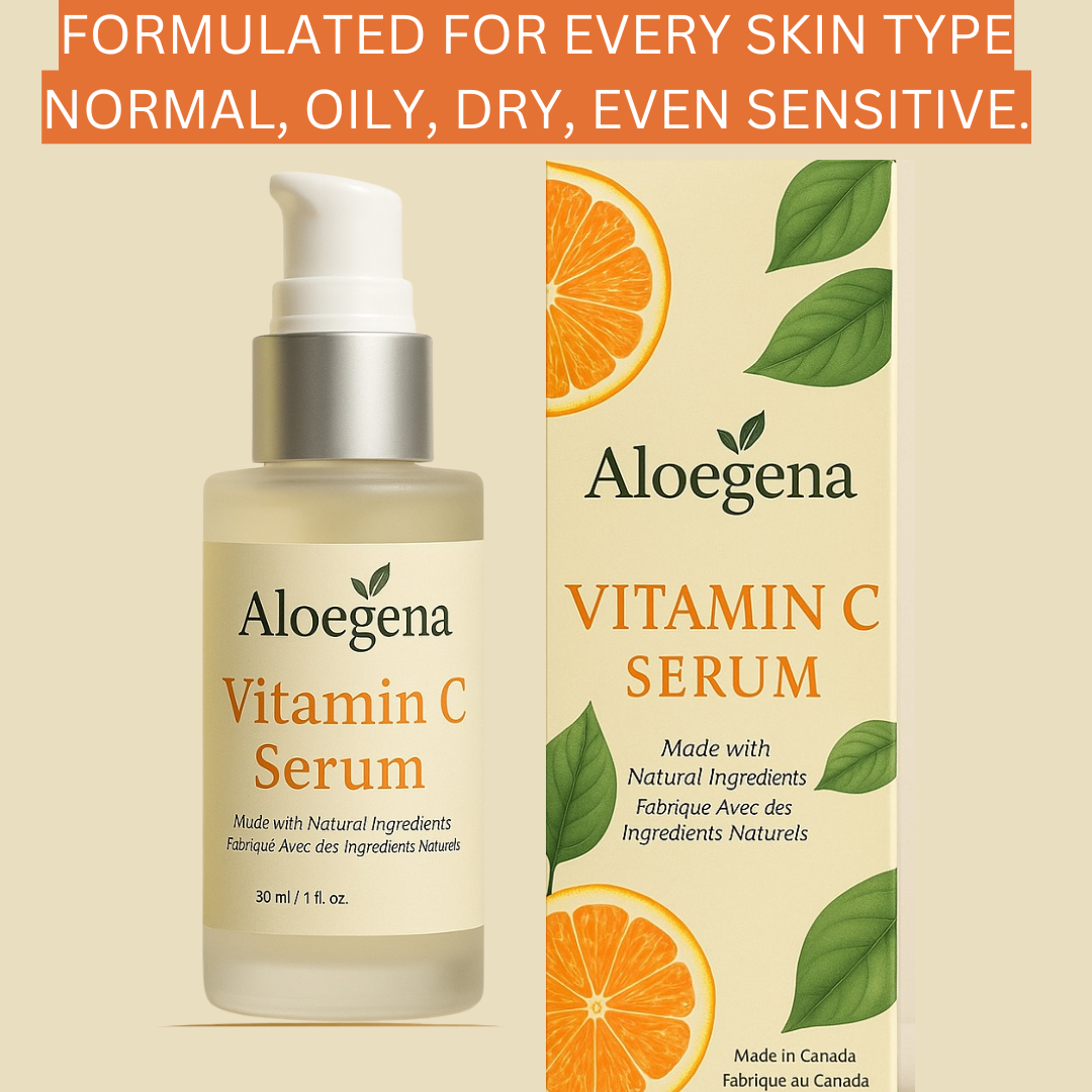 Aloegena Vitamin C Brightening Serum – Natural Formula • No Sulfates, No Parabens • Daily Glow & Even Tone