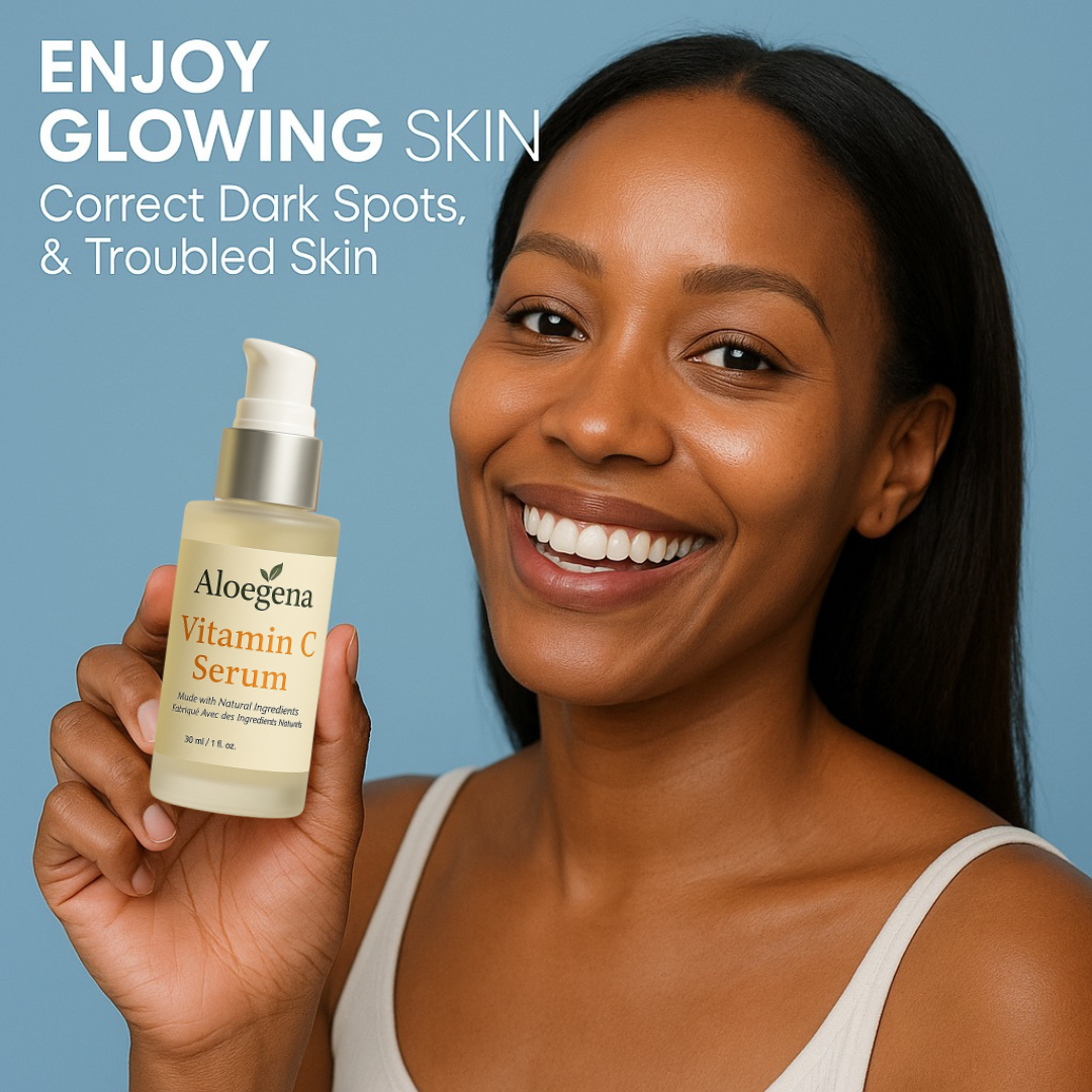 Aloegena Vitamin C Brightening Serum – Natural Formula • No Sulfates, No Parabens • Daily Glow & Even Tone